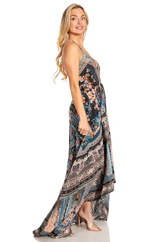 Image of Sakkas Lizi 2025 Womens Maxi High-Low Halter Handkerchief Long Dress Beach Party