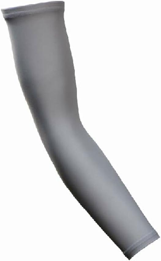 A Pair Men Summer Sun Protection Cycling Arm Sleeve Gloves Grey (M)