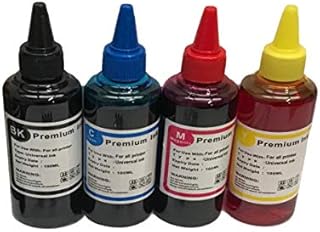 BVH Direct Universal Bulk Ink Refills Compatible with Epson HP Brother Canon Lexmark Ricoh Refillable Ink Cartridge and CISS Systems Black Cyan Magenta Yellow 100ml Each Color, 4-Bottle