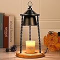 Lighthouse Candle Warmer Lamp with Timer & Dimmer, Wax Melt Warmer for Jar Candles, Includes 2 Bulbs – Birthday & Mother's Day Gifts for Mom, Women, Friends, Sisters, Housewarming & Home Decor (Black)