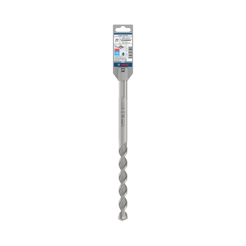 Bosch 1x PRO SDS max-4 Kırıcı Delici Delme Ucu (Donatılı Beton, Beton Bina Bloku, Ø 20,00 mm, Professional Aksesuar Kırıcı Delici)