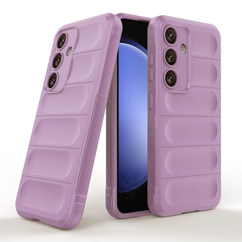 Image of amazon basics Mobile Cover for Samsung Galaxy S23 FE 5G | Full Camera Protection | Liquid Silicon Case | Flexible Bumper Case for Samsung Galaxy S23 FE 5G (Purple)