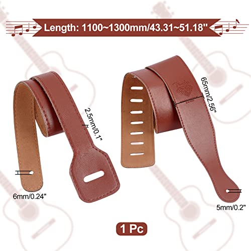 CHGCRAFT Sangle de Guitare en Cuir Souple Rembourrée Sangle de Guitare en Cuir PU Réglable 2.6 pouce de Large pour… - Les Beatles, Paul McCartney, John Lennon, RIngo Starr, George Harrison CHGCRAFT Sangle de Guitare en Cuir Souple Rembourrée Sangle de Guitare en Cuir PU Réglable 2.6 pouce de Large pour… – Image 3