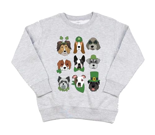 Holland Ave Kids St. Patrics Day Pups | Toddler St. Patricks Day Sweatshirt | Boys Girls St. Patricks Day Outfit