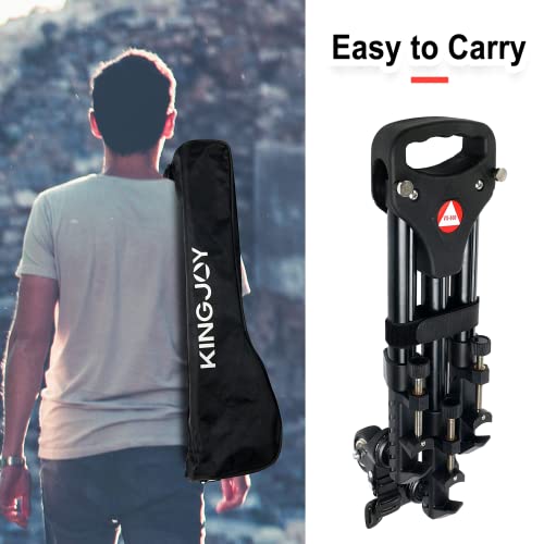 Kingjoy NE-0009 Yaeccc Kingjoy Vx-600 Photography Heavy Duty Tripod Dolly Wheels Adjustable Leg Mounts Compatible With Canon Nikon Sony Dslr Camera Camcorder Photo Video thumb #5