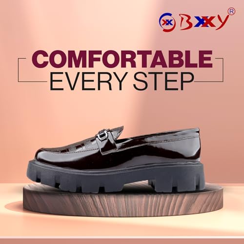 Image of Men's Senthetic Patent Meterial Casual Buckle Slip-On Loafer and Moccasion Shoes