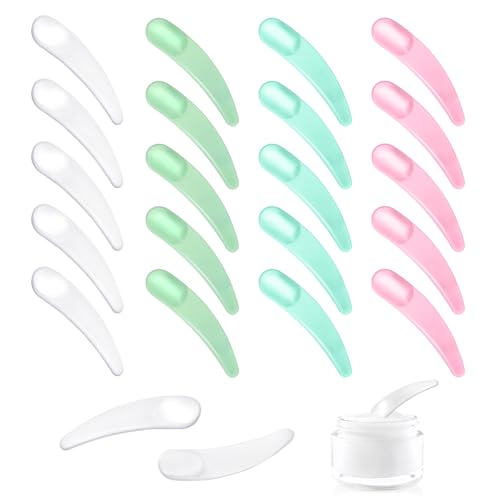 Mehrfarbig Spatel, 20 Stück Scoop für Cremespatel Kosmetik Make Up Gebogenen Spatel Mini Kosmetikspatel Kosmetik Spatel Klein Kosmetik Maske Scoop Creme Spatel Rührspatel Kosmetik für Maske Waschgel