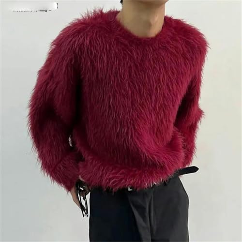 Pull ample décontracté homme manches longues aux finitions haut de gamme - 4