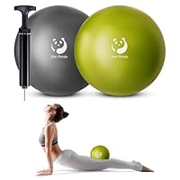 Slim Panda Gymnastikball Klein,23-25cm Pilates Ball mit Pumpe,Soft Yoga Ball fürHause,Fitness,Balance Training(Auslaufsichere Aufblasdüse) 