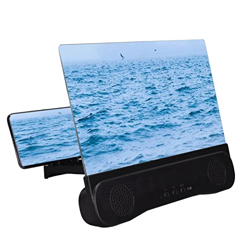 Lupa de pantalla de 12 pulgadas con altavoces duales para móvil 8