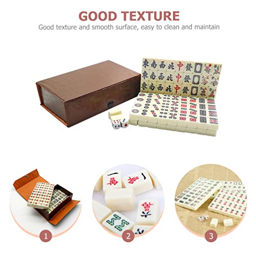 Mahjong Sets American Mini Travel Mahjong Set Travel Board Game Chinese Traditional Mahjong Games Portable Size And Light- Weight Mahjong Party Entertainment Props Party Games Mahjong #TOP6