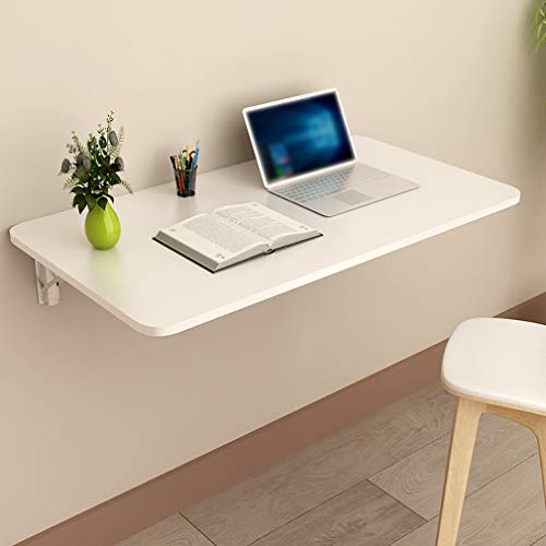 Tavolo Pieghevole a Parete con Accessori per Piccoli Appartamenti, Cucina, Sala da Pranzo, banco da Lavoro, scrivania consolle Invisibile per Computer, Design salvaspazio, 90x30 cm/35x12 pol