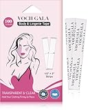 VOCH GALA Double Sided Tape for Clothes and Fashion – Stick & Easy Peel Clear Fabric Tape, Per-Cut Hypoallergenic Body Tape & Clothing Tape, Portable Emergency & Multi-Scene Use, Strong Hold