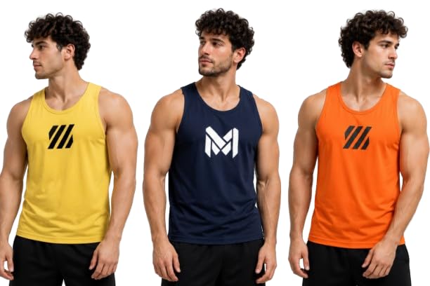 Gym Vest for Men Sleeveless Tank Top Pack of 3-picture-51