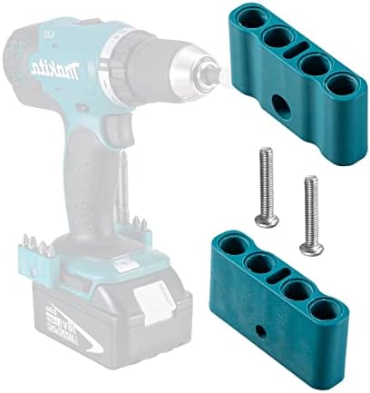 2 Pack Magnetic Bit Holder Compatible with Makita 12V/18V Drill or Screwdriver Holder with Magnetic Mounts to Hold 4 Screwdriver Bits (with Screws)