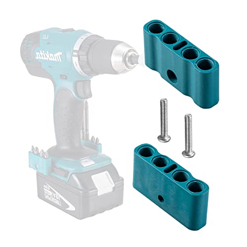 2 Pack Magnetic Bit Holder compatible with Makita 12V/18V Drill or Screwdriver Holder with Magnetic Mounts to Hold 4 Screwdriver Bits (with Screws)