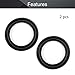 Fielect 6.5 Inch Speaker Rubber Edge Surround Rings Replacement Parts for Speaker Repair or DIY 2pcs