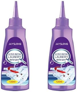 Active Enzyme Laundry Stain Remover | 120ml Clothes Stain Remover | Active Enzymatic Laundry Cleaning, Oil Stain Laundry Detergent, Stain Remover for Clothes