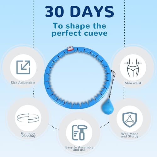 image for Fitvids Weighted Hula Circle Hoops for Adults Weight Loss, Infinity Fi