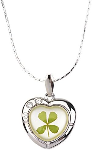 Pearl Clover's Stainless Steel Four-Leaf Clover Heart Design Pendants - Love Series (Esther)