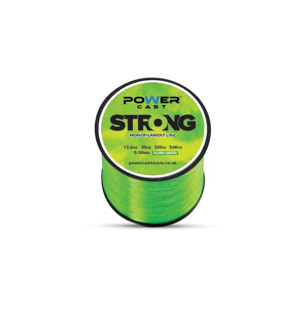 Strong Monofilament Fishing Line (Fluro Green, 13.6kg/30lb - 500m/546yd - 0.50mm)