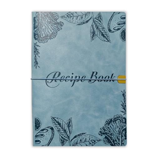 Image of Blank Recipe Book to Write in Your Own Recipes, Leather Cookbook