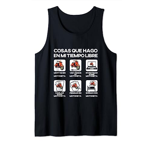 Scooter Rider divertido motocicleta scooter ciclomotor hombres niños broma Camiseta sin Mangas