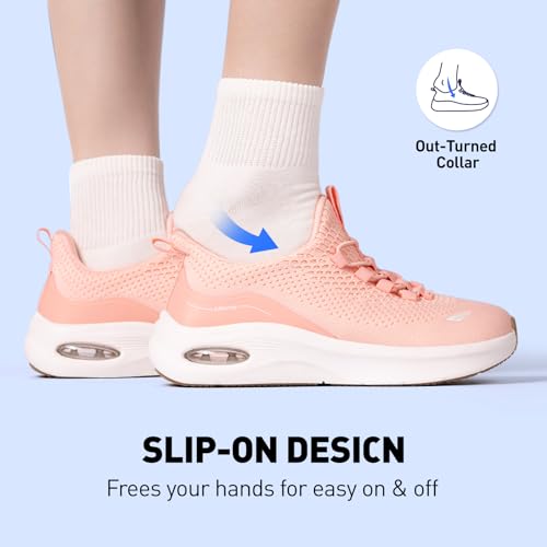 Image of Wide Toe Box Shoes Women Slip on Sneakers with Arch Support, Extra Wide Width Comfort Walking Shoes for Plantar Fasciitis, Zero Drop Cushion Tennis Gym Shoes