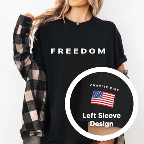 Sleeve Design Charlie Kirk Shirt, Charlie Kirk T Shirt, Freedom T Shirt, Charlie Kirk Merch, Freedom Shirt4