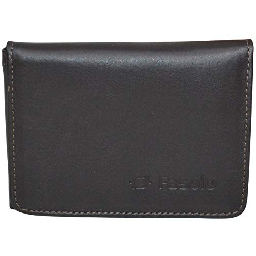 Carteira em Couro Masculina, Fasolo, Chocolate