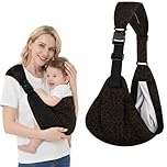 AYESY Baby Carrier, Portable Toddler Sling Carrier with Adjustable Thick Shoulder Straps, Soft Baby Sling for Newborn Up to 3-24 Months, Breathable and Comfortable(Leopard)