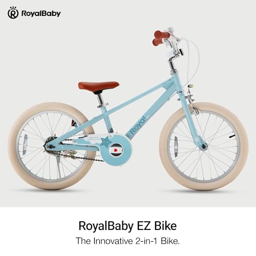 Image of RoyalBaby EZ Kids Bike,12 14 16 18 Inch Convertible Balance to Pedal Bike for Boys & Girls,Beginner Bicycle for Ages 2-9 Years