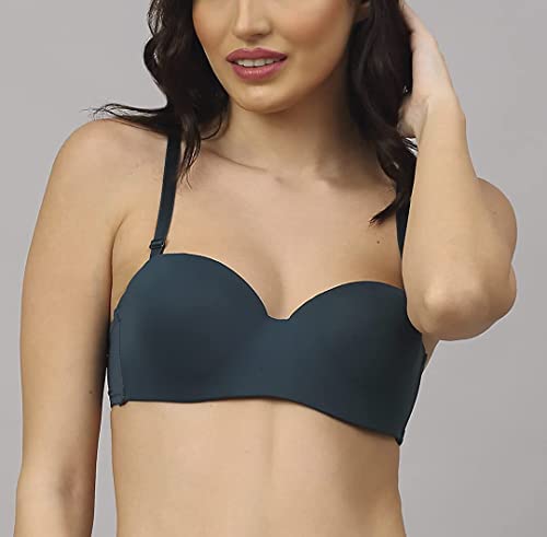 Image of Brachy Women's Every Day's Padded Underwired Demi Cup Bra T Shirt Padded Underwired Pushup Bra 85% Poly Cotton, 15% Elastane