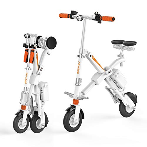 Airwheel Adultos E6 Bicicleta Eléctrica Plegable Ligero, con La Batería De Litio Recargable E-Bici White-996 * 870 * 592 (mm)