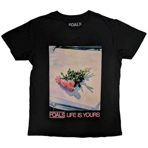 T Shirt Foals Life is Yours noir pour homme avec logo officiel du groupe de rock