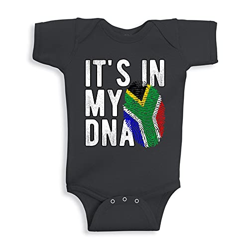 South Africa in My DNA Baby Infant One Piece Bodysuit 6 Months Black