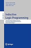 Inductive Logic Programming: 23rd International Conference, ILP 2013, Rio de Janeiro, Brazil, August...