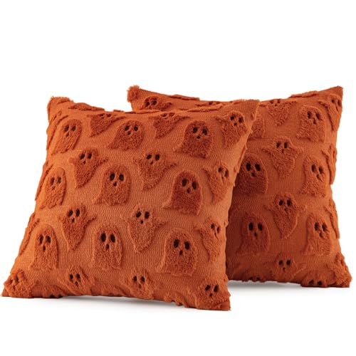 Brunt Orange Halloween Pillow Covers - image 8