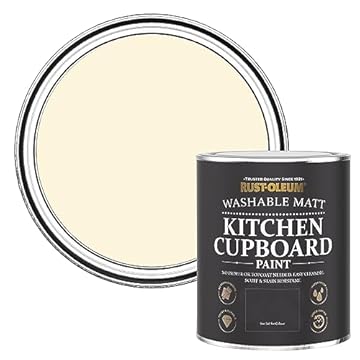 Rust-Oleum Cream Kitchen Cupboard Paint in Matt Finish - Clotted Cream 750ml