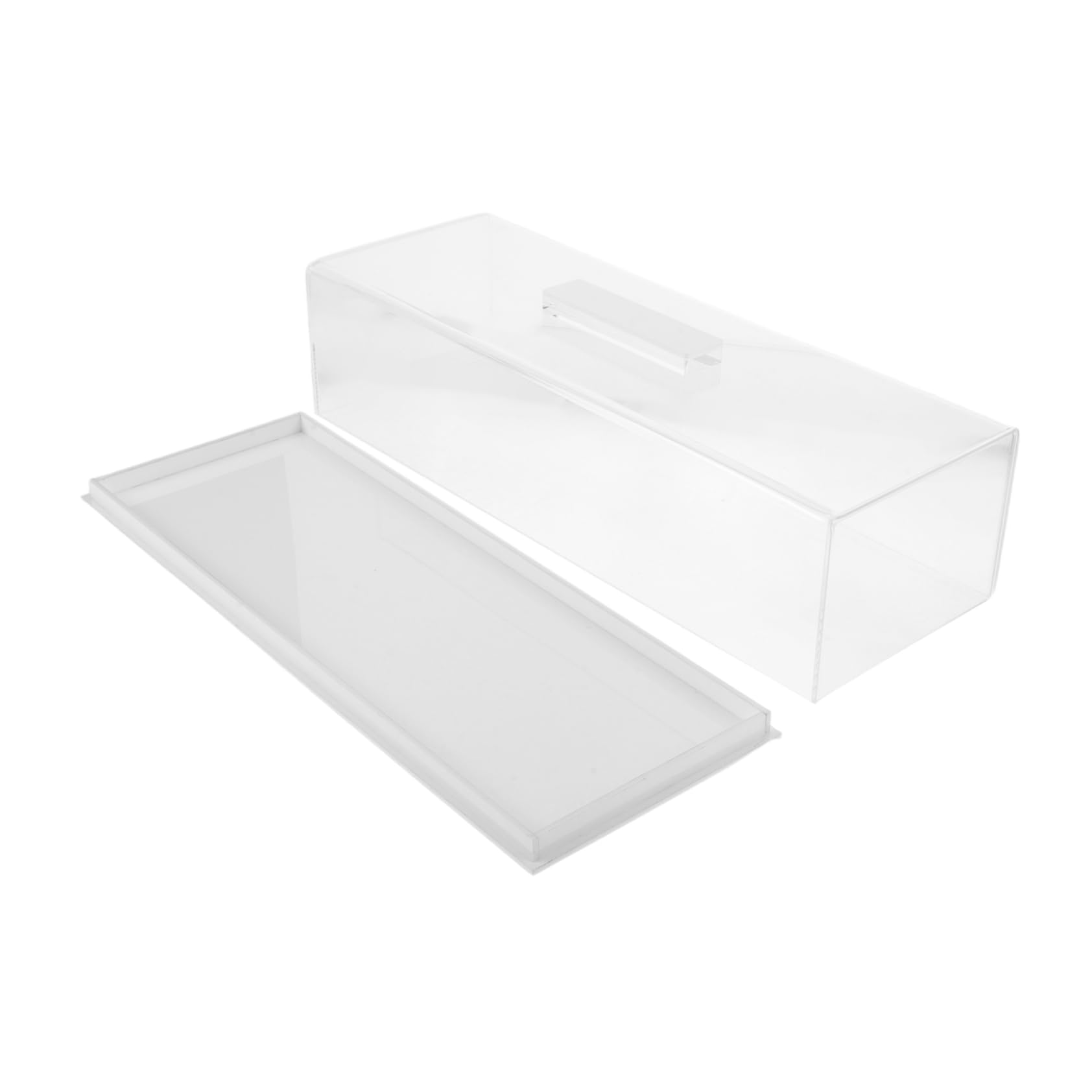 Alipis Présentoir à Gâteaux Rectangulaire Acrylique Avec Couvercle Transparent Support Multifonction Pour Desserts Gâteaux Et Élégant Et Pratique Pour Cafétérias Et Événements