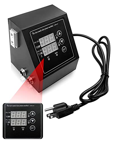 Heat Press Machine Control Box, Double Hole Digital Box Led Controller For 12 X 15Inch K-Type Heat Press Machine, Heat Transfer Sublimation Print Machine For T-Shirts/Mug/Plate/Cap/Cup #TOP6