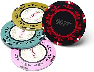 Paladone Casino Royale Poker Chip Coasters, Officially Licensed James Bond 007 Merchandise