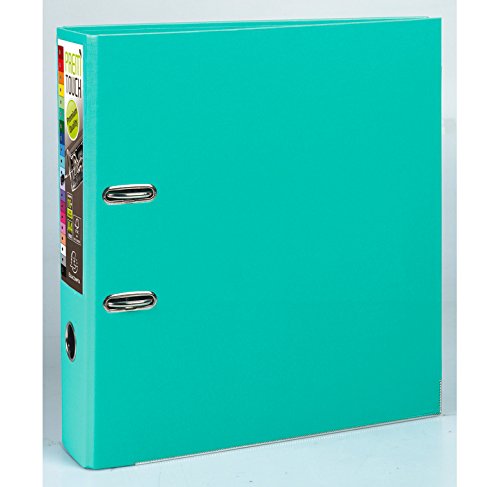 Lot de 10 Classeur à levier Prem'Touch A4+, dos 80mm, rembordé polypro, coloris vert clair