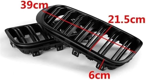 Grilles rein pour BMW 2014-2018 calandre noire mate de rechange