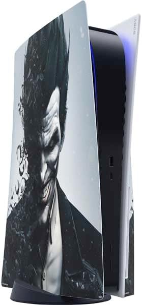 Skinit Decal Gaming Skin Compatible with PS5 Console - Officially Licensed DC Comics Arkham Origins Arkham Logo Design
