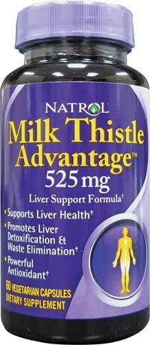 Natrol Milk Thistle Advantage V-Caps, 525mg, 60 Count
