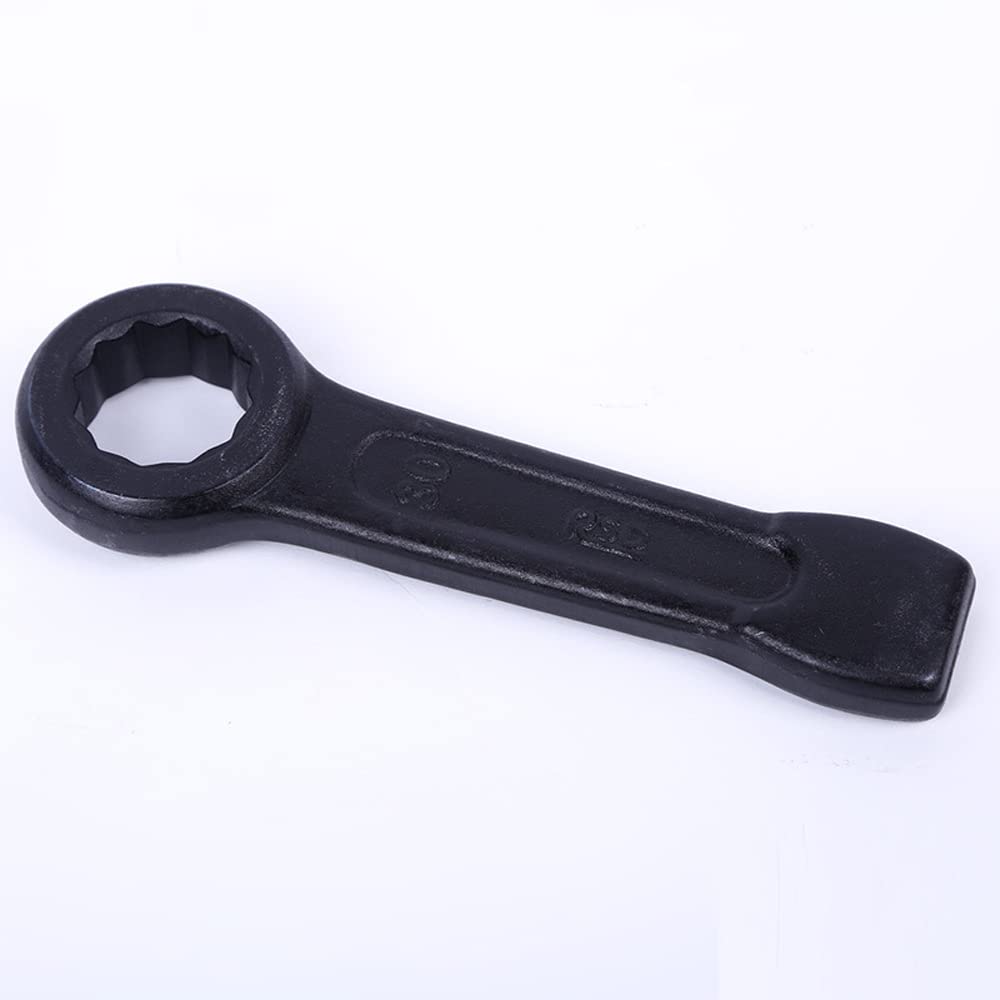Slogging Ring Spanner Single Head Box Wrenches Metric Hand Too for Industrial Commercial Vehicles Garages Home Black