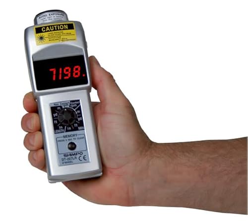 Shimpo Dt-207Lr Handheld Tachometer With 6" Wheel, Led Display, 6 - 99999Rpm Range #TOP4