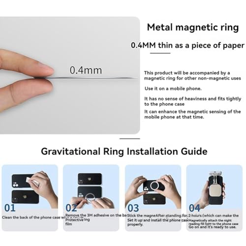 Luz de lectura para smartphone con imán adhesivo y luz cálida LED 2