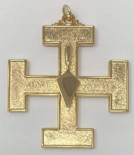 Scottish Rite 32nd Degree First Lieutenant Commander Jewel in Gold Tone